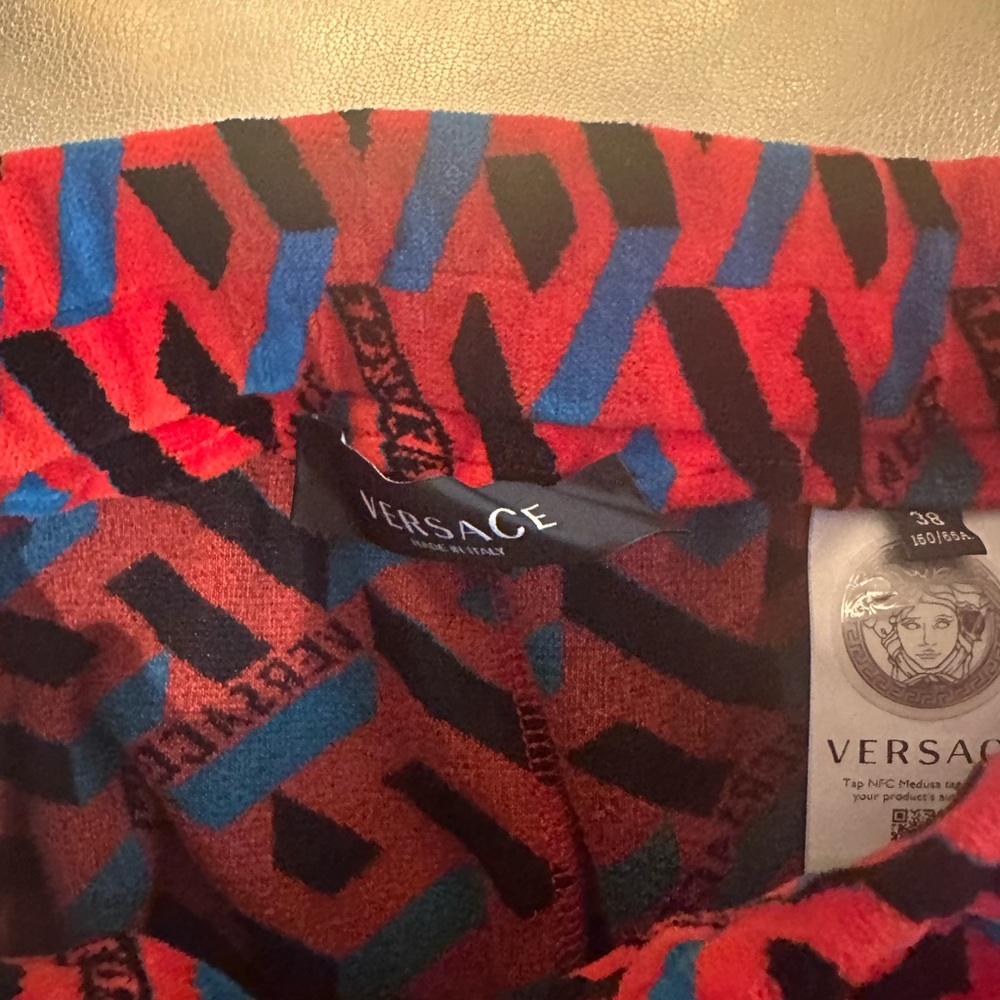 Versace Greca Red And Black Patterned Joggers, Si… - image 5